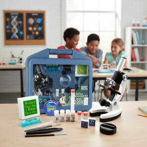 Premium STEM Science Lab Kit (Microscope & Experiments)