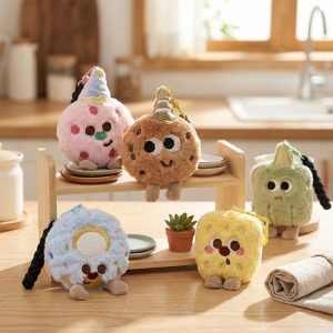 Trendy Plush Bag Charm Keychain