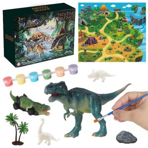 Dinosaur & Pull-Back Car Play Set